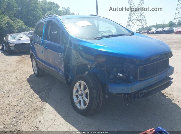 MAJ3S2GEXKC287245 2019 FORD ECOSPORT Blue Front view