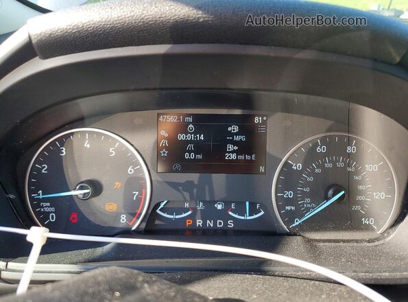 MAJ3S2GEXLC358896 2020 FORD ECOSPORT Gray Widok zestawu wskaźników