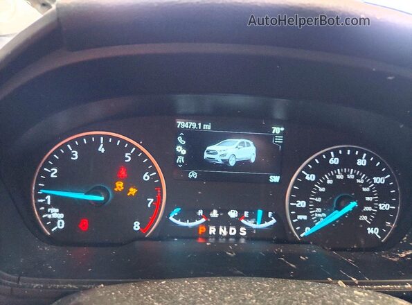 MAJ3S2GEXLC390716 2020 FORD ECOSPORT Silver ხელსაწყოთა პანელის ხედი
