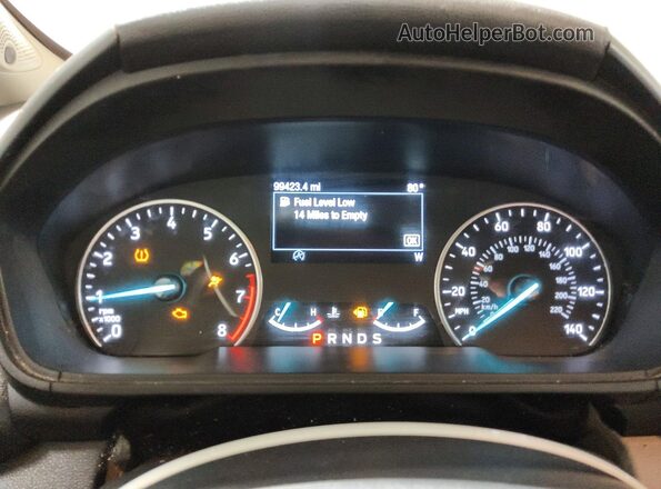 MAJ3S2KE3LC315766 2020 FORD ECOSPORT White Вид щитка приладів