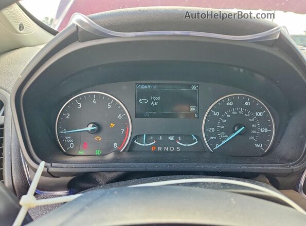 MAJ3S2KE4LC312410 2020 FORD ECOSPORT Red Widok zestawu wskaźników