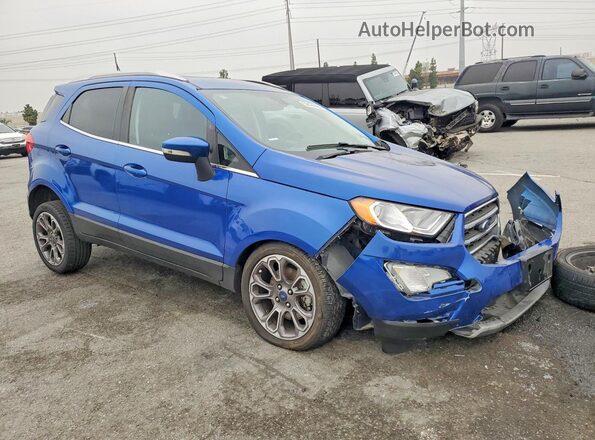MAJ3S2KE4MC402884 2021 FORD ECOSPORT Blue Delantero derecho