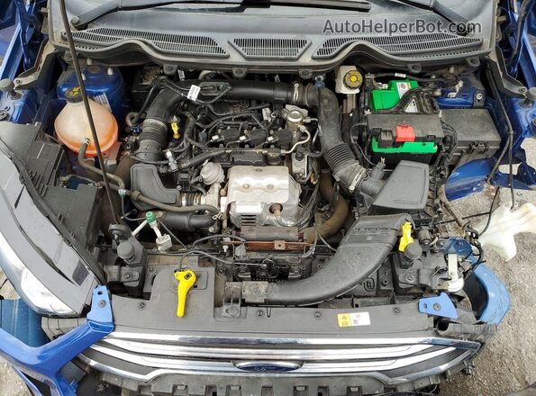 MAJ3S2KE4MC402884 2021 FORD ECOSPORT Blue Vista del compartimento del motor