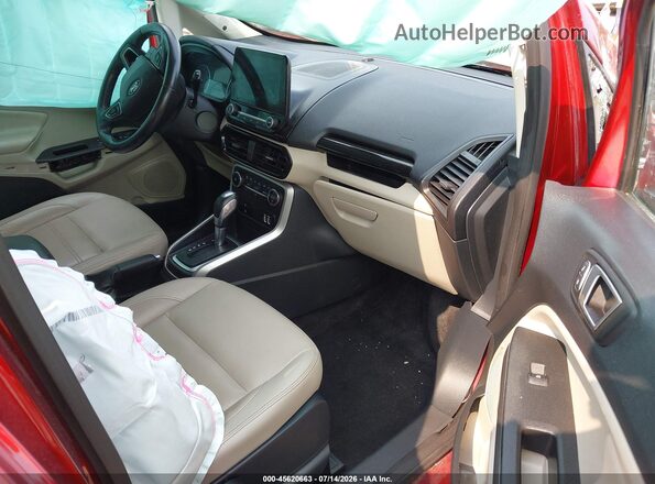 MAJ3S2KE5KC297401 2019 FORD ECOSPORT Красный Вид салона спереди