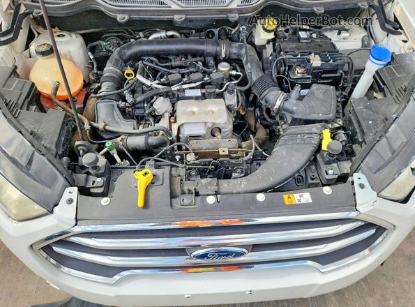 MAJ3S2KEXKC261252 2019 FORD ECOSPORT Белый Вид подкапотного пространства