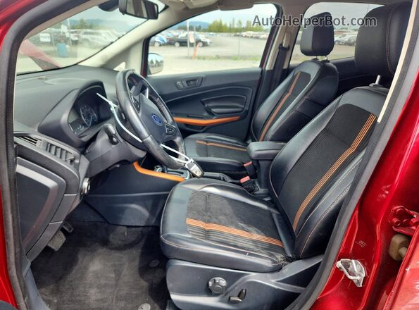 MAJ6P1CL0JC212209 2018 FORD ECOSPORT Maroon წინა სალონის ხედი