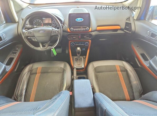 MAJ6P1CL1JC182363 2018 FORD ECOSPORT Синий Вид панели приборов
