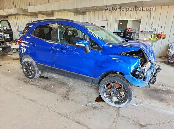 MAJ6P1CL1JC182363 2018 FORD ECOSPORT Синий Передняя правая четверть