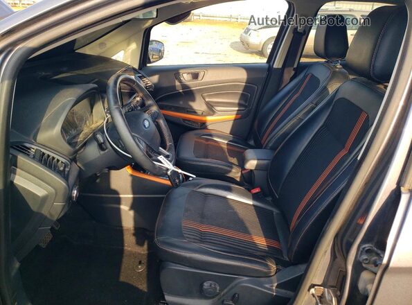 MAJ6P1CL6JC166921 2018 FORD ECOSPORT Gray Widok wnętrza z przodu