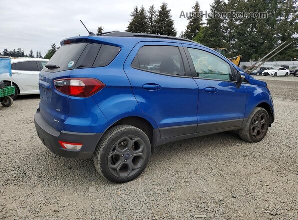 MAJ6P1CL6JC181984 2018 FORD ECOSPORT Blue Задня права чверть