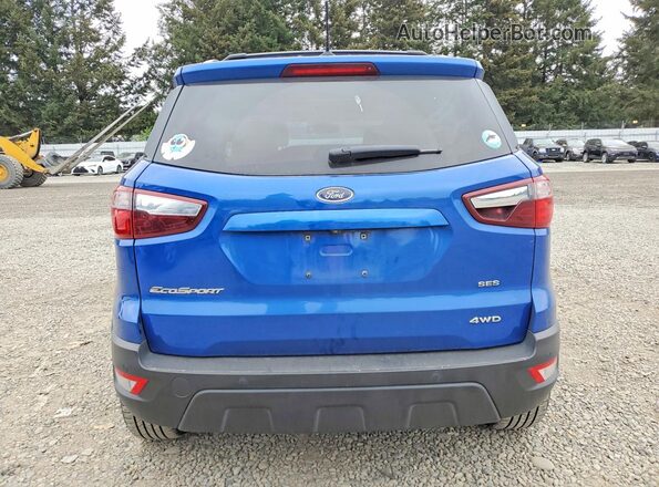 MAJ6P1CL6JC181984 2018 FORD ECOSPORT Blue Вид ззаду