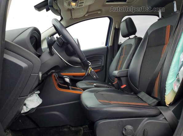 MAJ6P1CL6JC181984 2018 FORD ECOSPORT Blue Вид салону спереду