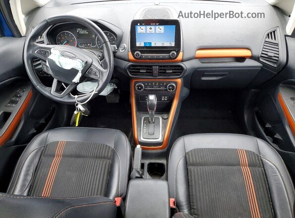 MAJ6P1CL6JC181984 2018 FORD ECOSPORT Blue Вид панелі приладів