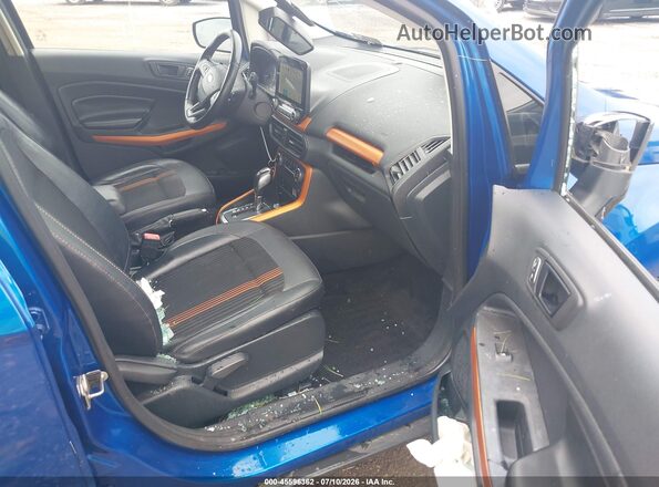 MAJ6P1CL6JC203370 2018 FORD ECOSPORT Blue Front interior view
