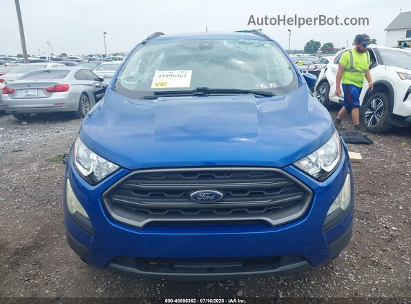 MAJ6P1CL6JC203370 2018 FORD ECOSPORT Blue Instrument cluster view