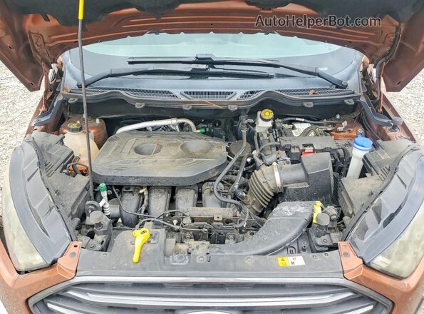 MAJ6P1CL6JC239320 2018 FORD ECOSPORT Burgundy ძრავის განყოფილების ხედი