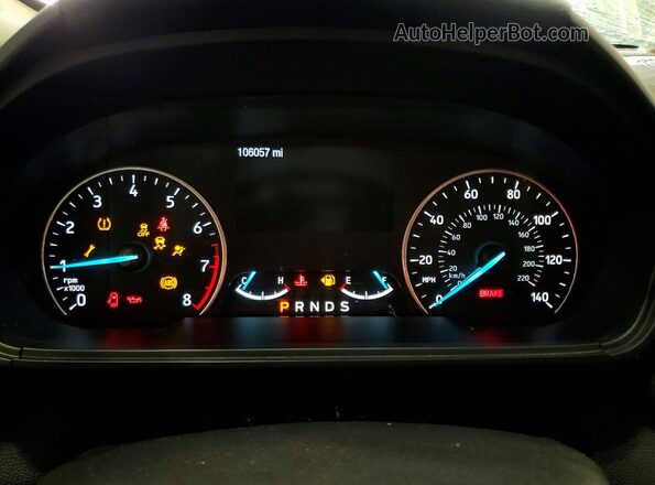 MAJ6P1CL6JC247191 2018 FORD ECOSPORT Black Вид щитка приладів