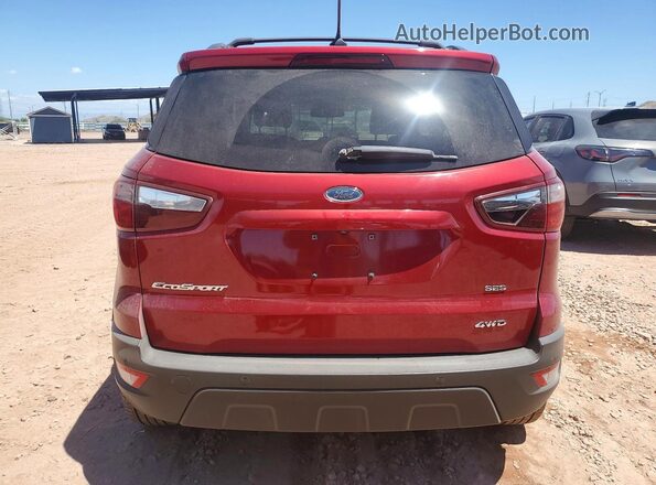 MAJ6P1CL7JC194047 2018 FORD ECOSPORT Red Vista trasera