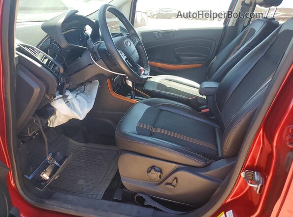 MAJ6P1CL7JC194047 2018 FORD ECOSPORT Red Vista interior delantera