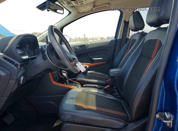 MAJ6P1CL8JC158531 2018 FORD ECOSPORT Blue Widok wnętrza z przodu