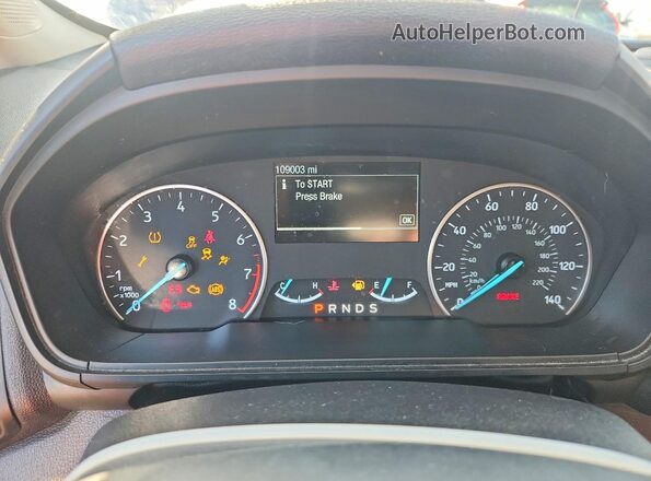 MAJ6P1CL8JC247192 2018 FORD ECOSPORT Blue Սարքավորումների վահանակի տեսք