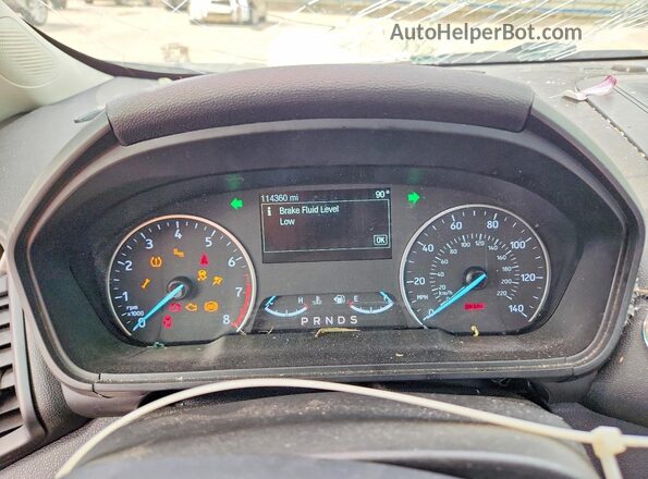 MAJ6P1CL9JC246519 2018 FORD ECOSPORT Silver Instrument cluster view