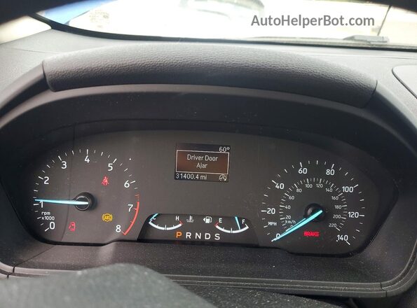 MAJ6P1SL6JC197300 2018 FORD ECOSPORT Blue Instrument cluster view