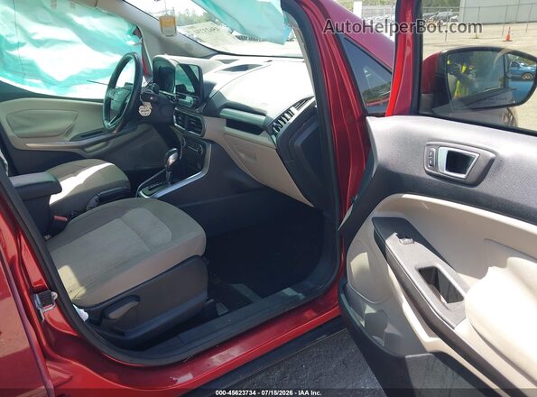 MAJ6P1UL4JC183859 2018 FORD ECOSPORT Red Widok wnętrza z przodu