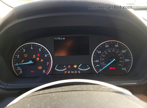MAJ6P1UL5JC200698 2018 FORD ECOSPORT White Instrument cluster view