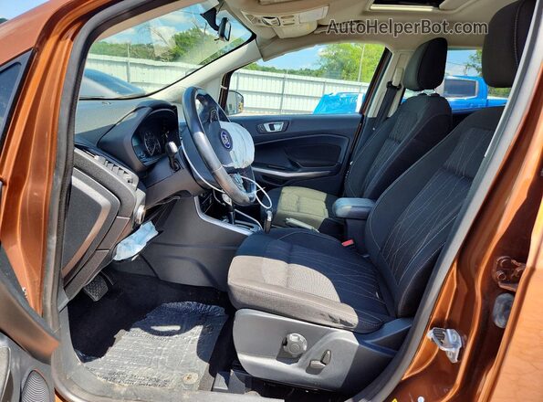 MAJ6P1UL6JC240658 2018 FORD ECOSPORT Orange Front interior view