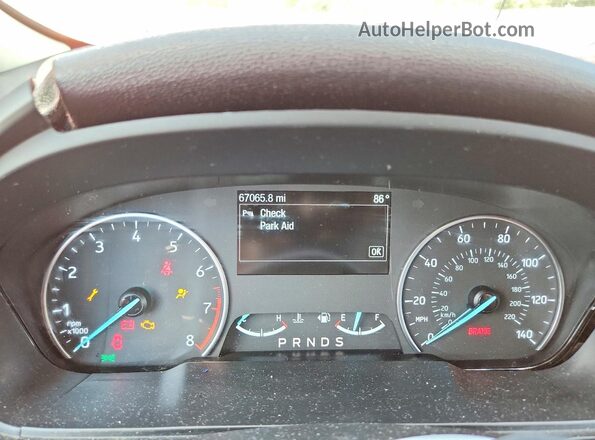 MAJ6P1UL6JC240658 2018 FORD ECOSPORT Orange Instrument cluster view