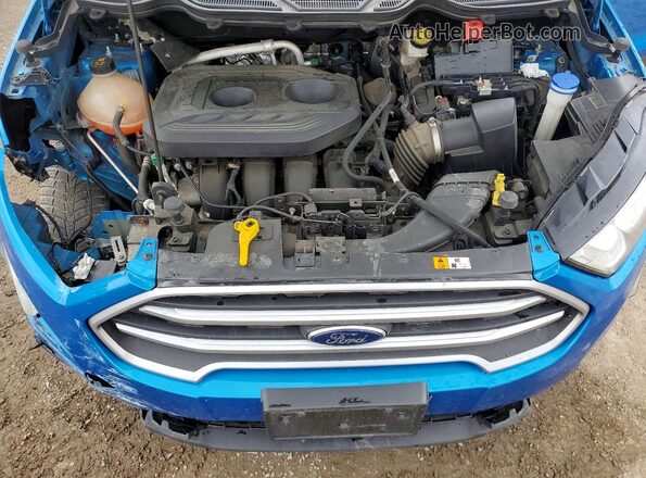 MAJ6P1UL7JC239812 2018 FORD ECOSPORT Blue Vista del compartimento del motor
