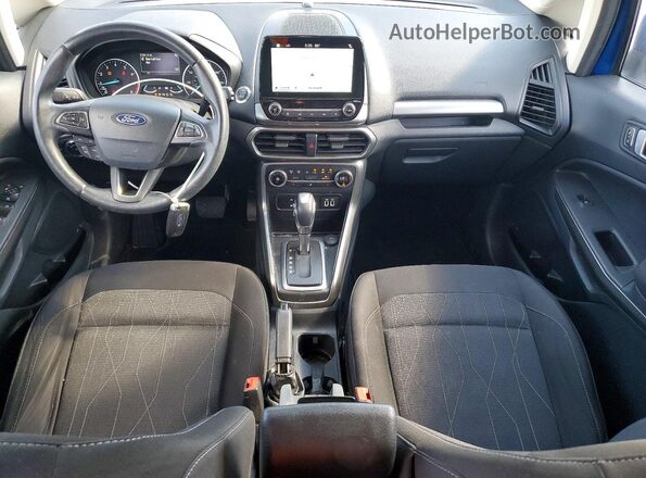 MAJ6P1ULXJC227170 2018 FORD ECOSPORT Blue Widok deski rozdzielczej