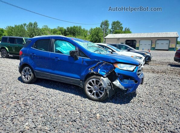 MAJ6P1WL5JC206871 2018 FORD ECOSPORT Blue Delantero derecho