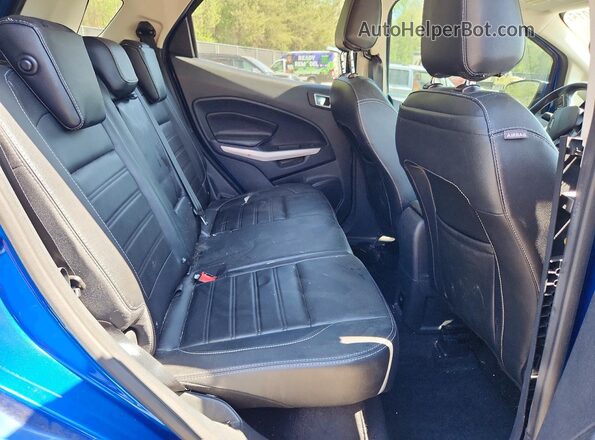 MAJ6P1WL9JC183627 2018 FORD ECOSPORT Blue Widok wnętrza z tyłu