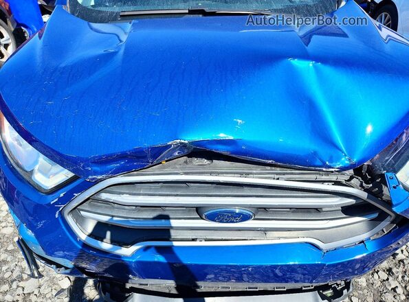 MAJ6S3GL0KC266129 2019 FORD ECOSPORT Blue Engine compartment view