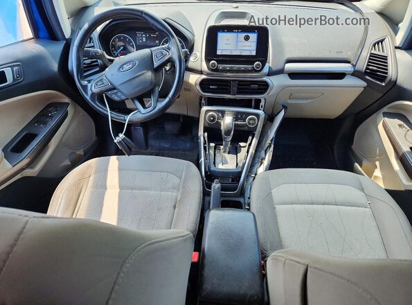 MAJ6S3GL0KC266129 2019 FORD ECOSPORT Blue Dashboard view