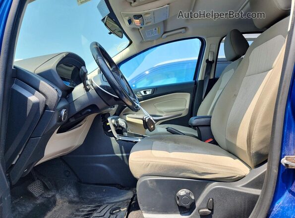 MAJ6S3GL0KC266129 2019 FORD ECOSPORT Blue Front interior view