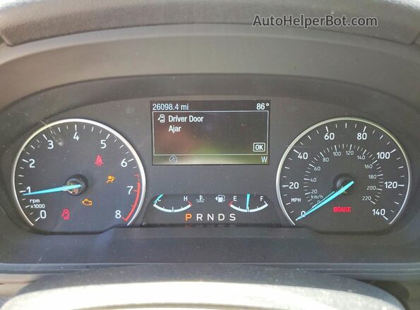 MAJ6S3GL5KC263291 2019 FORD ECOSPORT Red Սարքավորումների վահանակի տեսք
