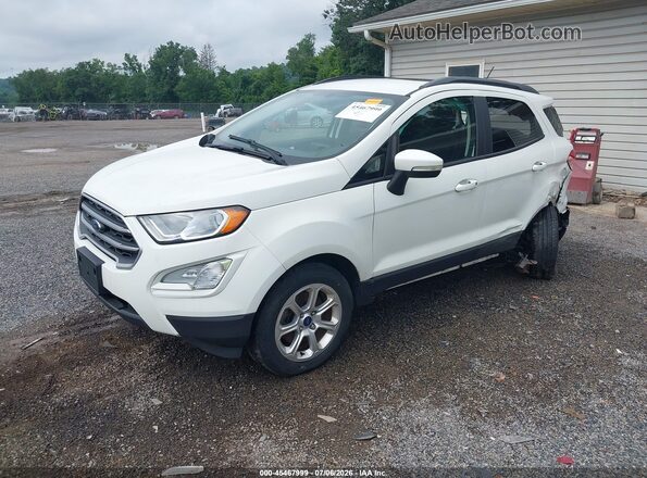 MAJ6S3GL5KC283105 2019 FORD ECOSPORT White წინა მარცხენა ხედი სამი მეოთხედიდან