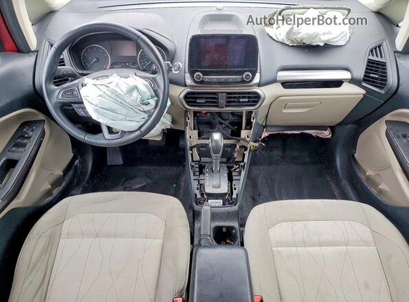MAJ6S3GL5KC305782 2019 FORD ECOSPORT Red წინა პანელის ხედი