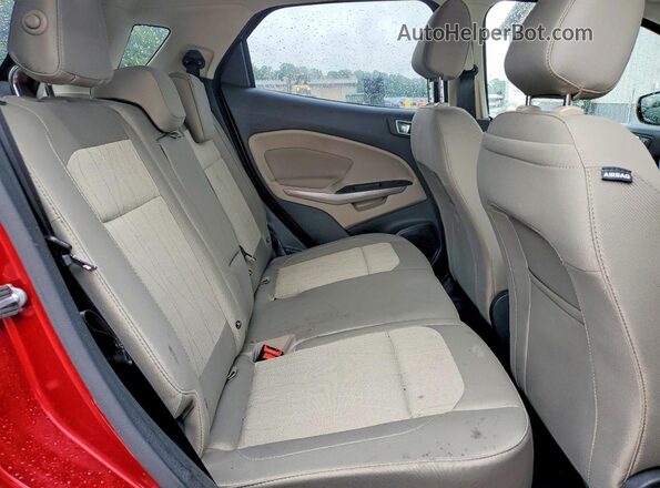 MAJ6S3GL5KC305782 2019 FORD ECOSPORT Red უკანა სავარძლების ხედი