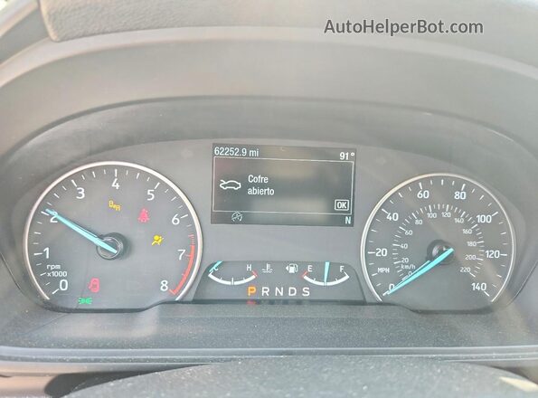 MAJ6S3GL8LC316020 2020 FORD ECOSPORT Black Vista del cuadro de instrumentos