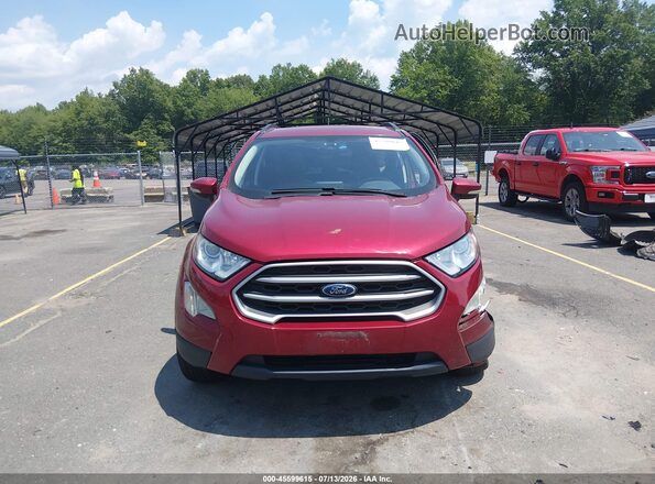 MAJ6S3GL9LC368806 2020 FORD ECOSPORT Red წინა პანელის ხედი