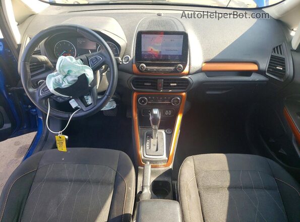 MAJ6S3GL9MC405838 2021 FORD ECOSPORT Blue Вид панелі приладів