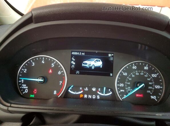 MAJ6S3GLXMC423216 2021 FORD ECOSPORT Red ხელსაწყოთა პანელის ხედი