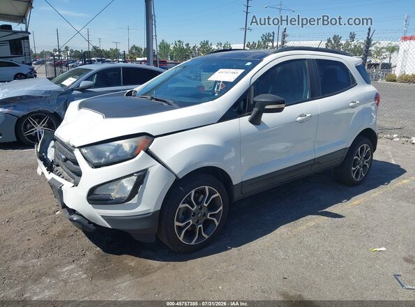 MAJ6S3JL4KC255031 2019 FORD ECOSPORT White Առջևի ձախ երեք քառորդ տեսարան