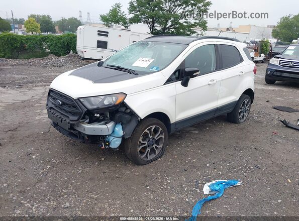 MAJ6S3JL6KC282358 2019 FORD ECOSPORT Белый Передняя левая четверть