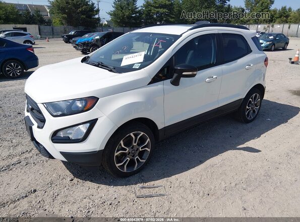 MAJ6S3JL6LC357268 2020 FORD ECOSPORT White Vista tres cuartos delantera izquierda