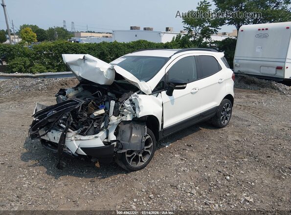 MAJ6S3JL8KC306613 2019 FORD ECOSPORT White Vista tres cuartos delantera izquierda